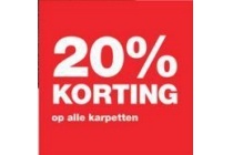 20 korting op alle karpetten