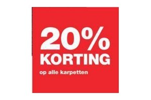 20 korting op alle karpetten