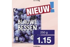 diepvries blauwe bessen