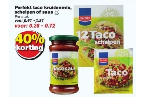 perfect taco kruidenmix schelpen of saus