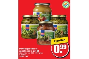 perfekt groente of appelmoes in pot