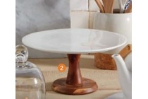 taartplateau op acacia voet