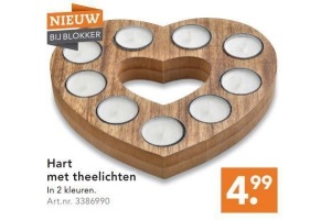 hart met theelichten