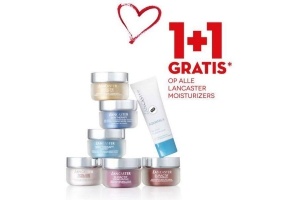 1 1 gratis op alle lancaster moisturizers