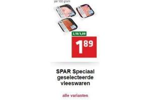 spar speciaal geselecteerde vleeswaren