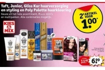 taft junior gliss kur haarverzorging en styling en poly palette haarkleuring