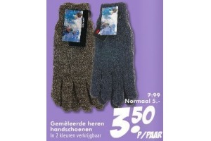 gemeleerde heren handschoenen