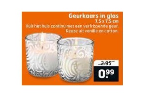 geurkaars in glas