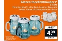glazen theelichthouders