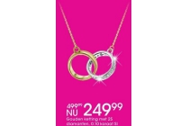 gouden ketting met 25 diamanten