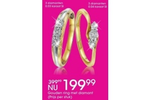 gouden ring met diamant