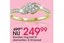 gouden ring met 27 diamanten