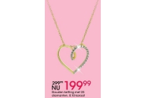 gouden ketting met 23 diamanten