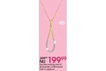 gouden ketting met 27 diamanten