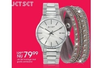 jet set horloge met gratis armband