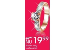 stalen ring ros en eacute plated