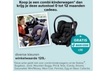 autostoel cadeau bij een combi kinderwagen