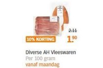 diverse ah vleeswaren