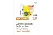 a merk biologische koffie en thee