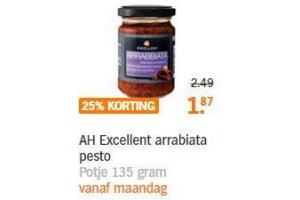 ah excellent arrabiata pesto