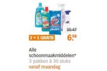 alle schoonmaakmiddelen