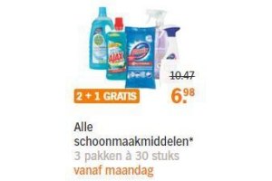 alle schoonmaakmiddelen