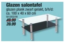 glazen salontafel