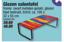 glazen salontafel