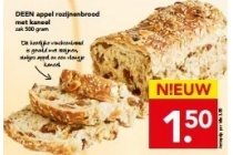 deen appel rozijnenbrood met kaneel