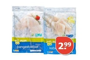 plus pangasius of kabeljauwfilet