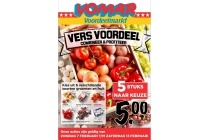 kies uit 6 verschillende soorten groenten en fruit