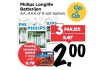 philips longlife batterijen