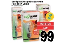 ecolight energiebesparende halogeen lamp