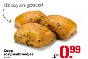 coop rozijnenbroodjes