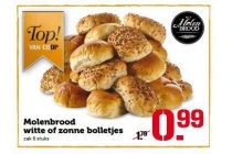 molenbrood witte of zonne bolletjes