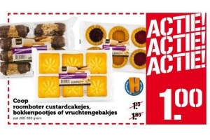coop roomboter custardcakejes bokkenpootjes of vruchtengebakjes