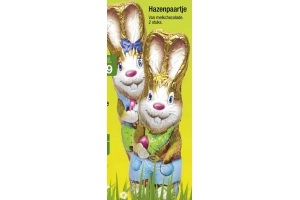 hazenpaartje van melkchocolade