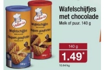 wafelschijfjes met chocolade