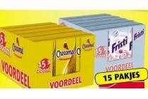 voordeeltray fristi of chocomel