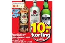 bacardi oakheart carta blanca of william lawson s whisky