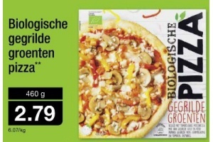 biologische gegrilde groenten pizza