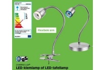 luvarno lux led klemlamp of led tafellamp