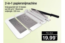 2 in 1 papiersnijmachine