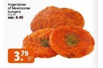 argentijnse of mexicaanse burgers