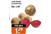 rode bieten of koolraap