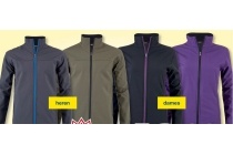 active dames of heren outdoor softshell jack