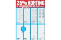 25 korting op alle binnendeuren incl glas