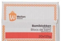 welten snacks bamiblokken extra pittig doos 20 stuks 125 gram en euro 7 25