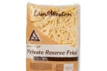 lamb weston frites 9 mm private reserve zak 2500 gram en euro 2 25