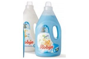 robijn wasverzachter fles 4 liter en euro 3 95